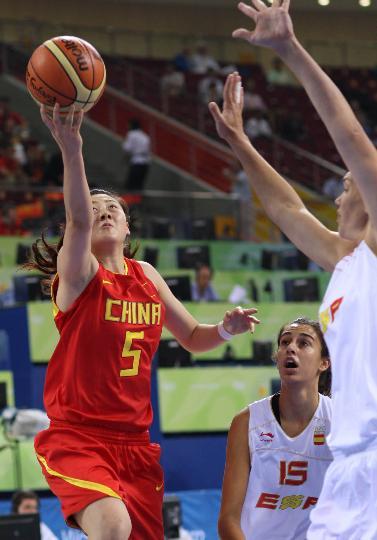 奥运女篮中国对西班牙
